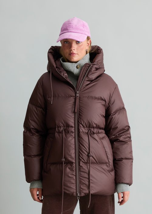 Regular-Fit Down Puffer Jacket — Espresso Brown