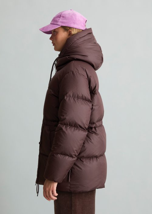 Regular-Fit Down Puffer Jacket — Espresso Brown