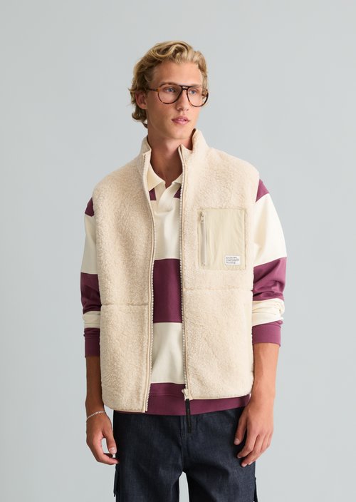 Regular Teddy Vest — Dusty Field