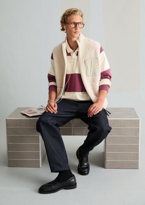 Regular Teddy Vest — Dusty Field