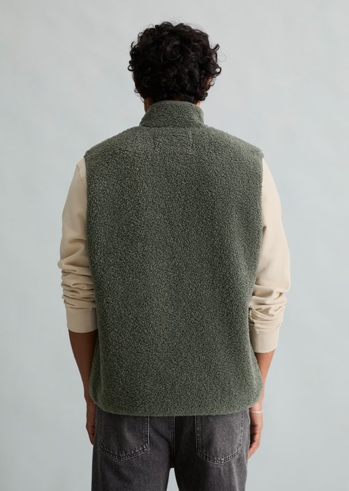 Regular Teddy Vest — Green Jasper