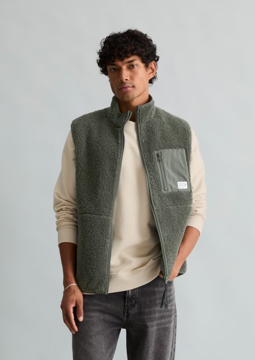 Regular Teddy Vest — Green Jasper