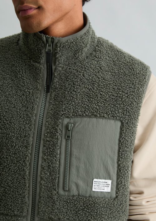 Regular Teddy Vest — Green Jasper