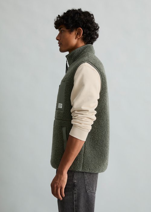 Regular Teddy Vest — Green Jasper
