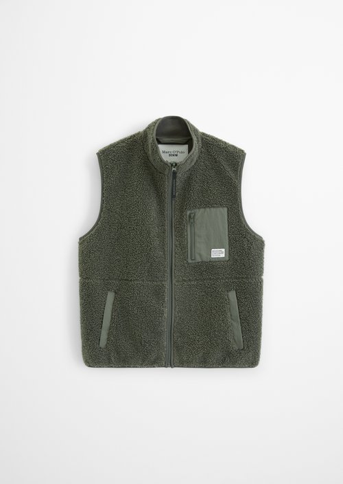 Regular Teddy Vest — Green Jasper