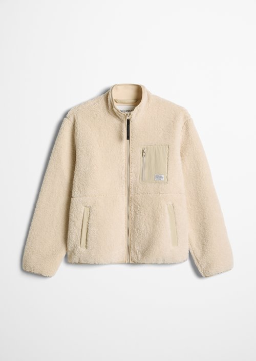Regular-Fit Teddy Jacket — Dusty Field