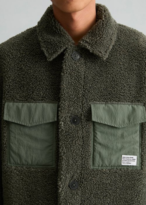 Plush Jacket, Regular Fit — Green Jasper