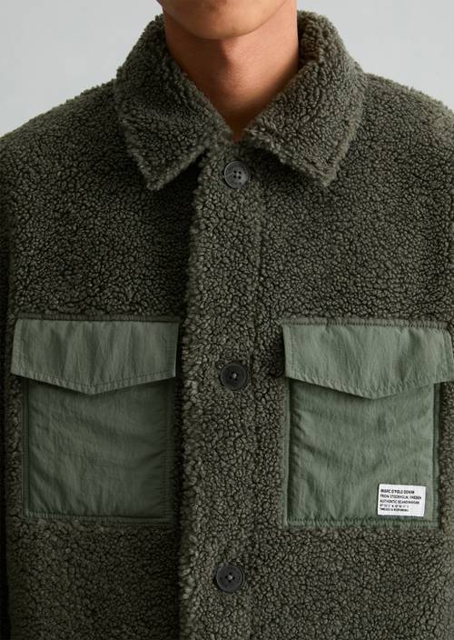 Plush Jacket, Regular Fit Green Jasper in detail view