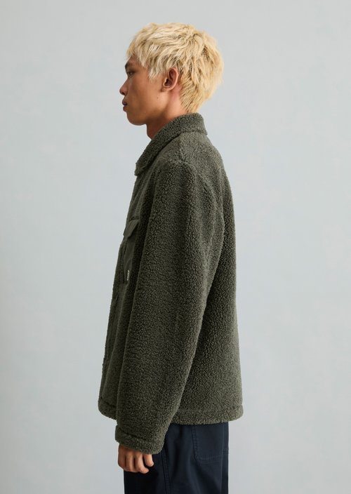 Plush Jacket, Regular Fit — Green Jasper