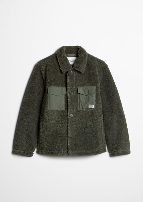 Plush Jacket, Regular Fit — Green Jasper