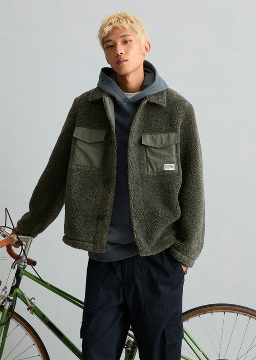 Plush Jacket, Regular Fit — Green Jasper