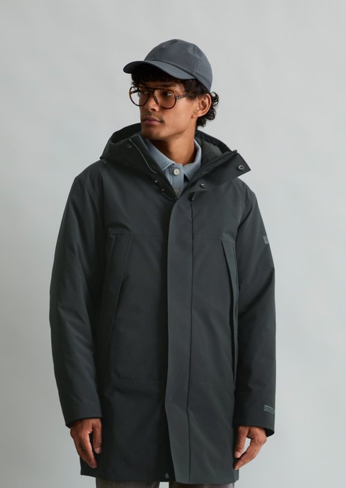 Regular-Fit Functional Parka — Black