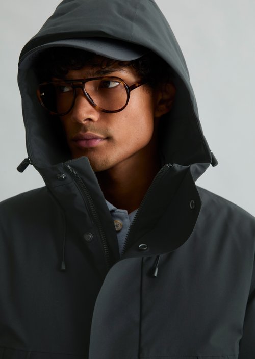 Regular-Fit Functional Parka — Black