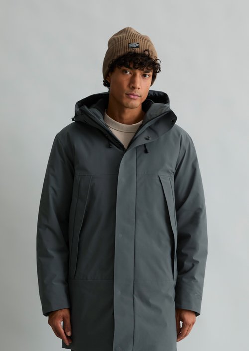 Regular-Fit Functional Parka — Light Graphite