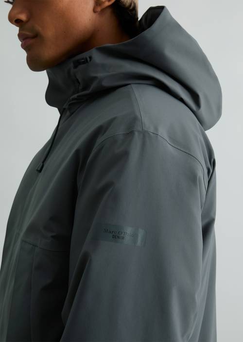 Regular-Fit Functional Parka Light Graphite in detail view