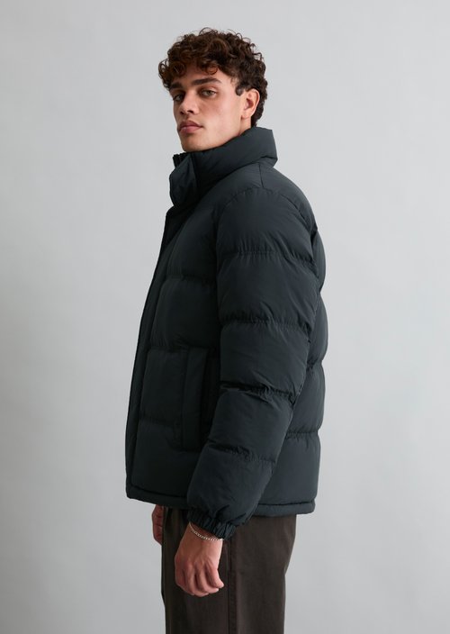 Quilted Jacket, Regular Fit — Black