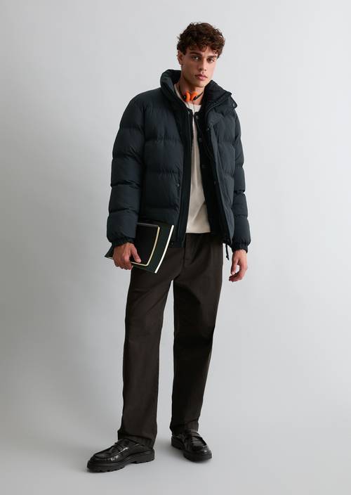 Quilted Jacket, Regular Fit Black in front view