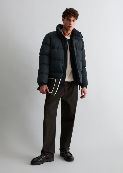 Quilted Jacket, Regular Fit — Black