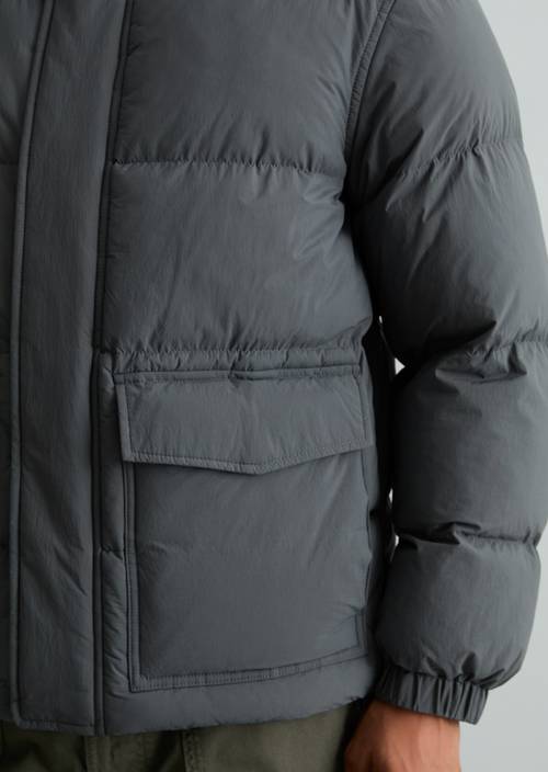 Veste matelassée à capuche, coupe ample Light Graphite en vue détaillée