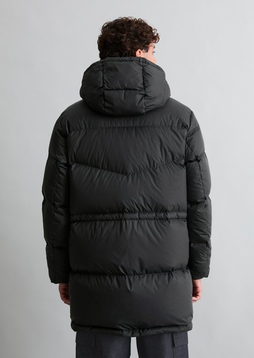 Regular-Fit Down Coat — Black