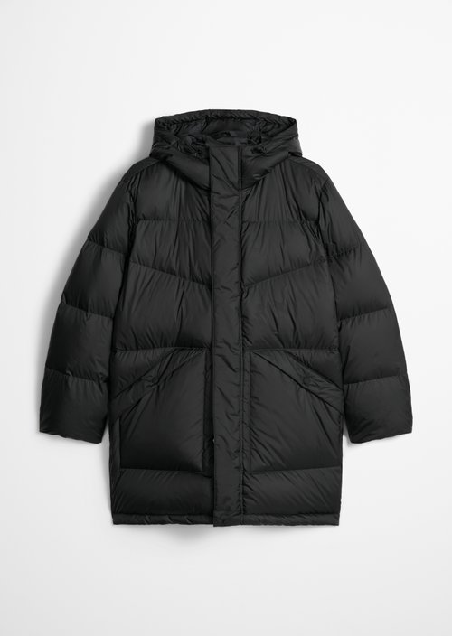 Regular-Fit Down Coat — Black