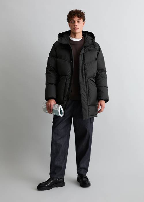 Daunenmantel regular Black in Frontalansicht