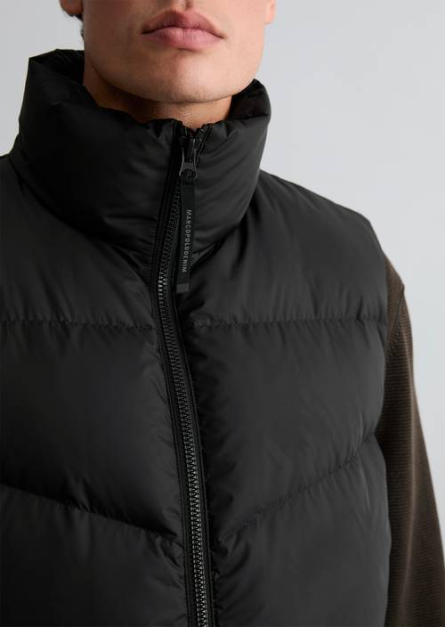 Regular-Fit Down Vest Black in detail view