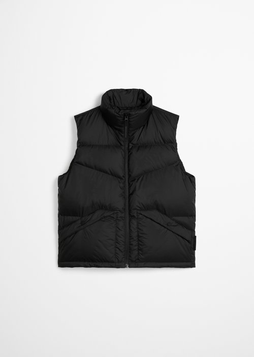 Regular-Fit Down Vest — Black