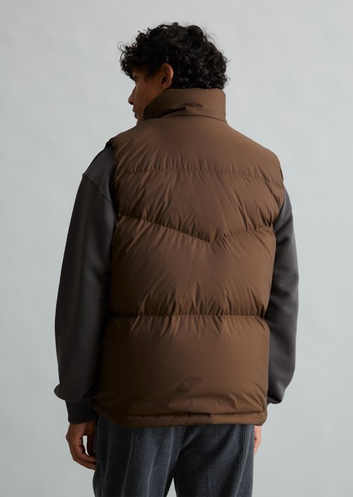 Regular-Fit Down Vest — Chocolate Fudge