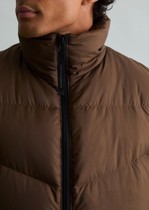 Regular-Fit Down Vest — Chocolate Fudge