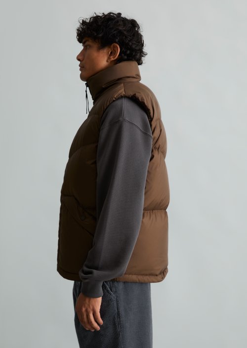 Regular-Fit Down Vest — Chocolate Fudge