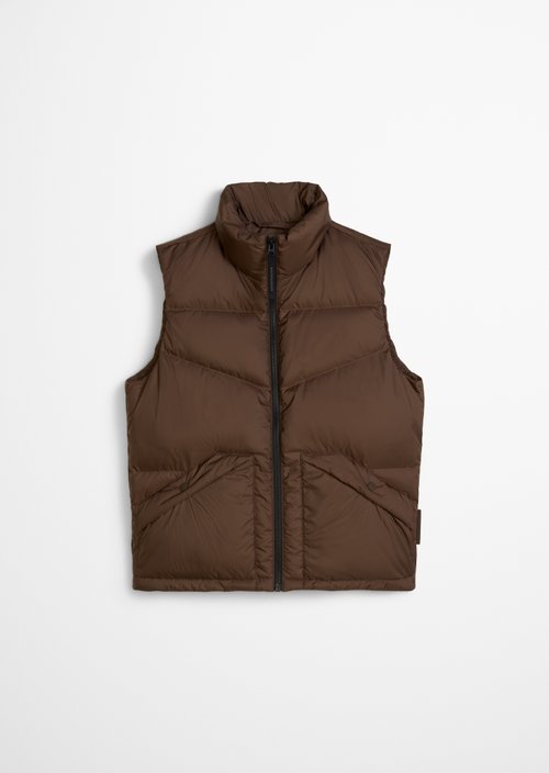 Regular-Fit Down Vest — Chocolate Fudge