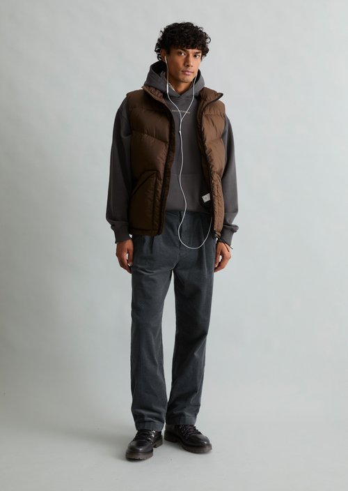 Regular-Fit Down Vest — Chocolate Fudge