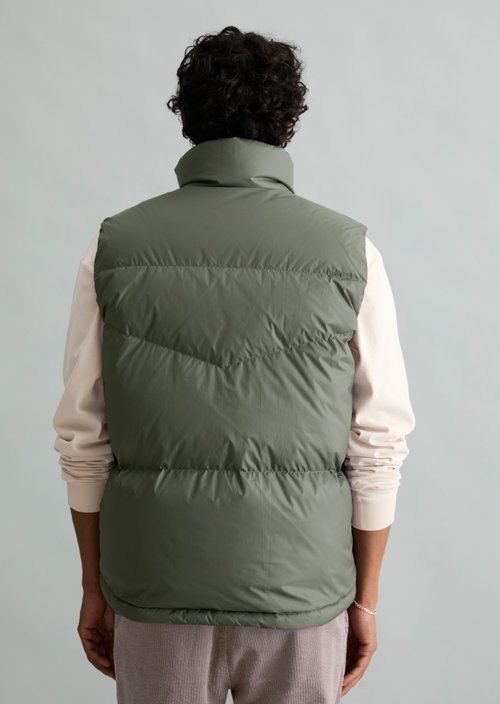 Regular-Fit Down Vest — Green Jasper