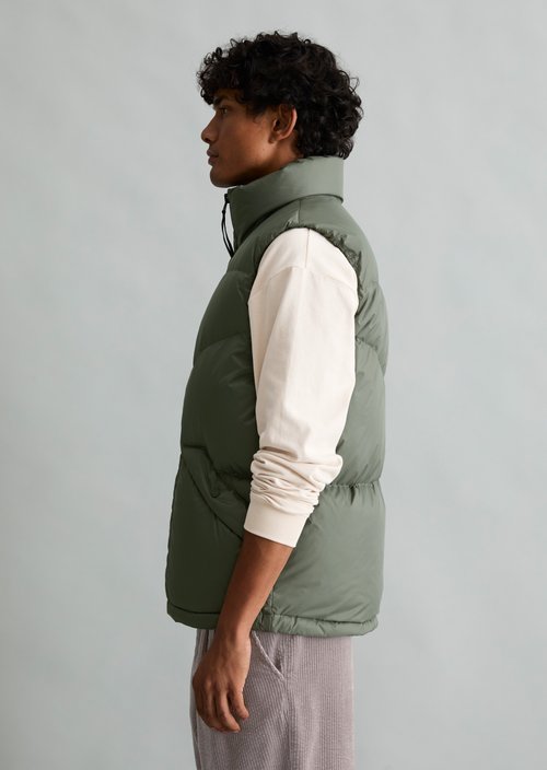 Regular-Fit Down Vest — Green Jasper