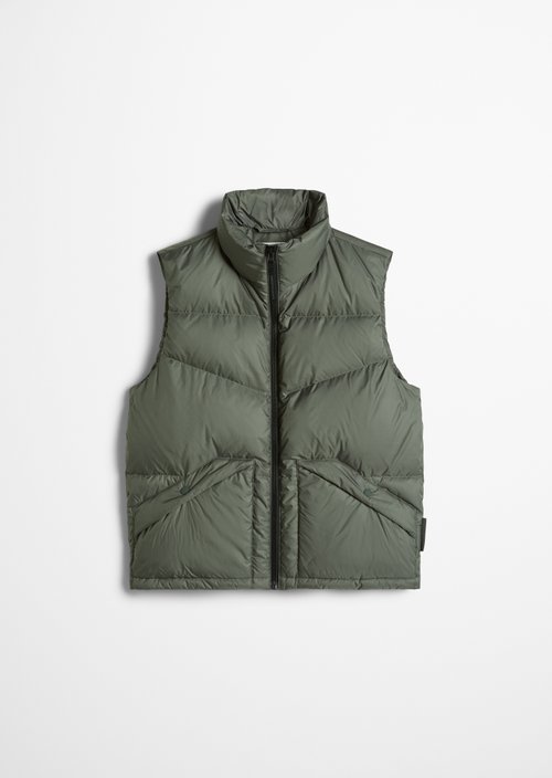 Regular-Fit Down Vest — Green Jasper