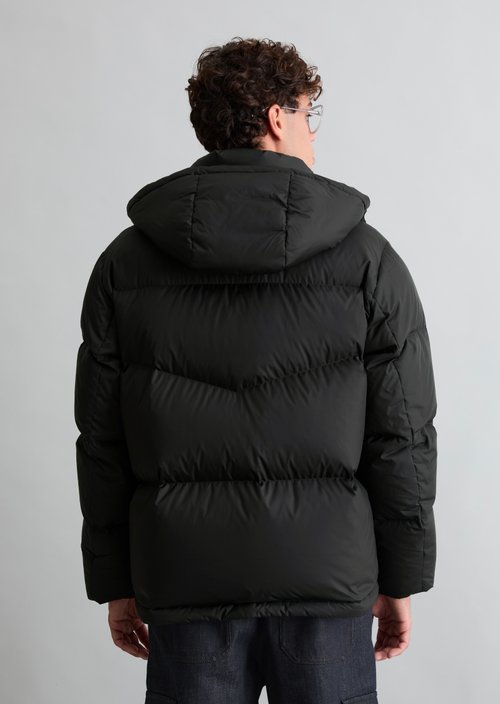 Regular-Fit Down Jacket — Black