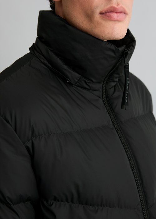 Regular-Fit Down Jacket — Black