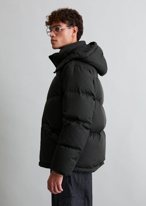 Regular-Fit Down Jacket — Black