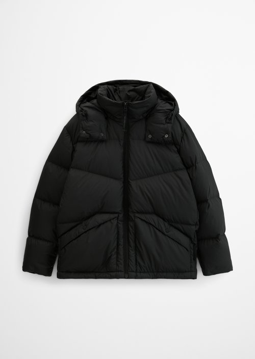Regular-Fit Down Jacket — Black