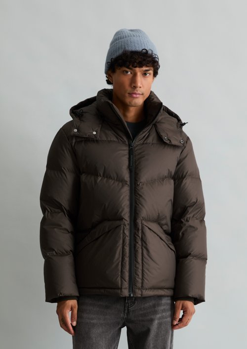 Regular-Fit Down Jacket — Chocolate Fudge