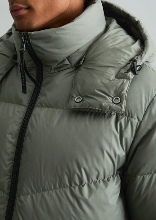 Regular-Fit Down Jacket — Green Jasper