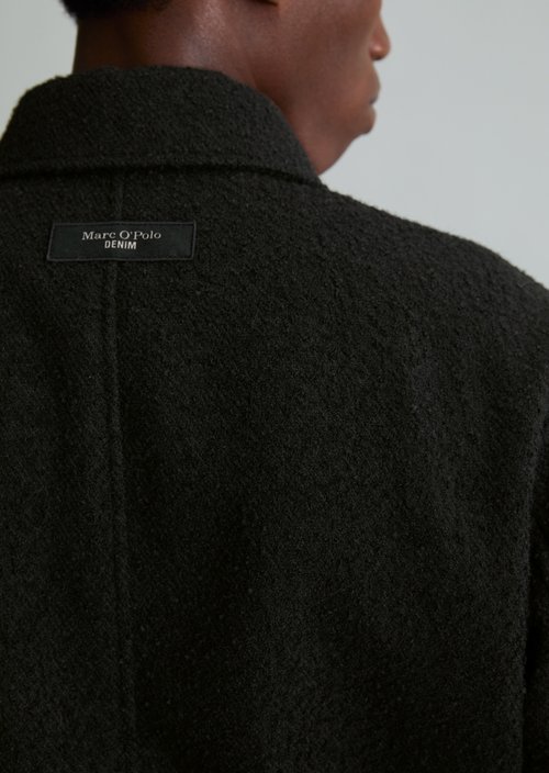 Regular-Fit Wool Jacket — Black