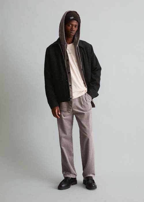 Veste en laine coupe classique Black en vue de face