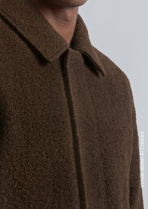 Regular-Fit Wool Jacket — Chocolate Fudge