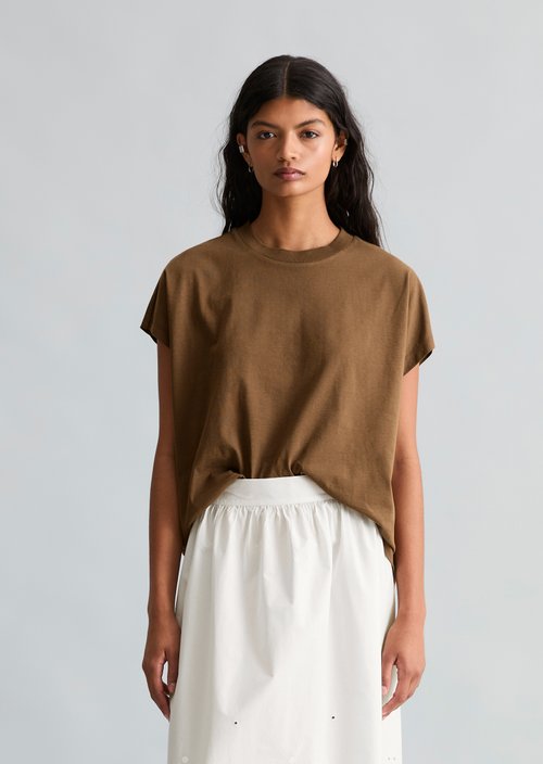 DfC T-shirt oversized — Umbra Brown