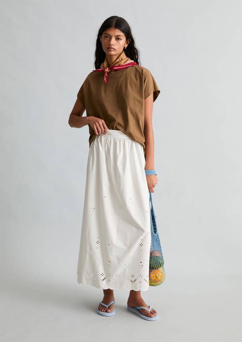 T-shirt DfC surdimensionné Umbra Brown en vue de face