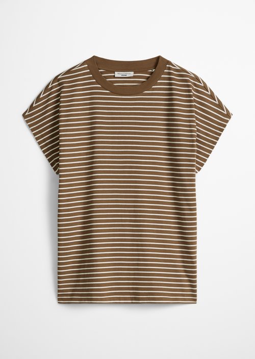 Relaxed striped T-shirt — Medium Brown