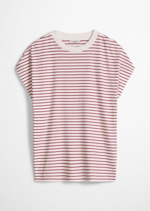 Relaxed striped T-shirt — Dark Red