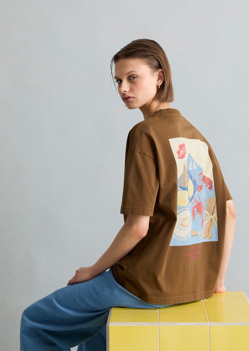 Relaxed-fit T-shirt — Umbra Brown